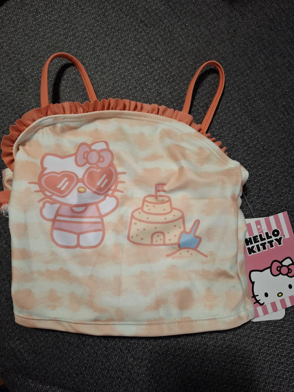 Hello Kitty Peach & Coral Kids Swim Tank Top